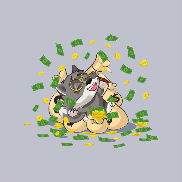 wolf cub pup sticker emoticon lies happy celebrate
