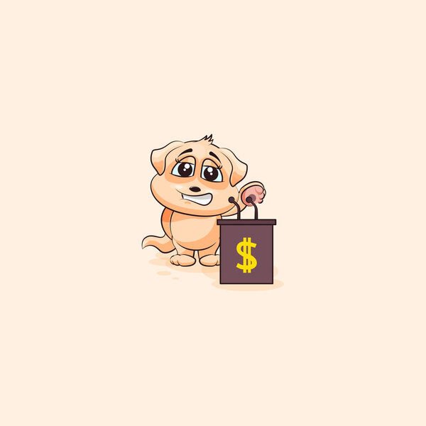 dog cub sticker emoticon training presentation