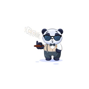 Panda puro sigara iş takım elbise güneş gözlüğü