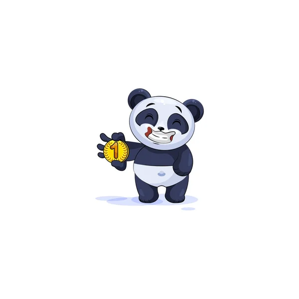 Panda business kryptovaluta mynt — Stock vektor