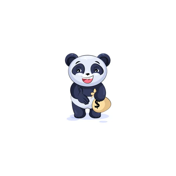 Panda breiden hand aanbod zakelijke deal — Stockvector
