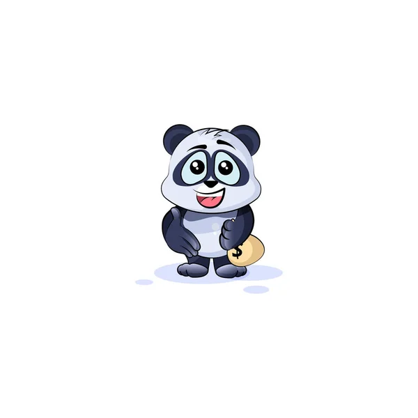 Pandabär verlängert Angebot — Stockvektor