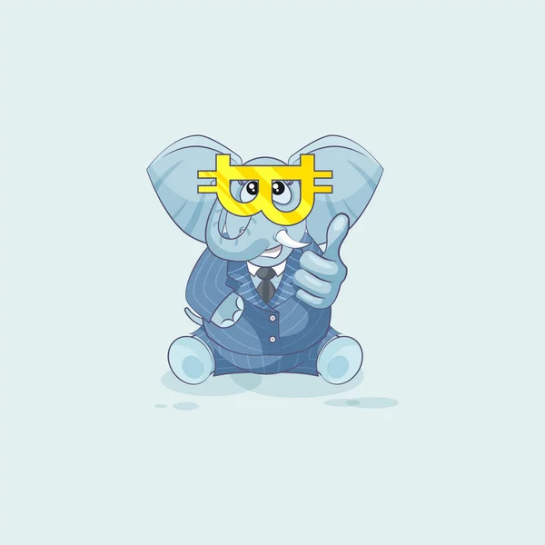 Векторні Ілюстрації Фондовий Ізольовані Emoji Характер Мультфільм Щасливі Багатства Багатство — стоковий вектор