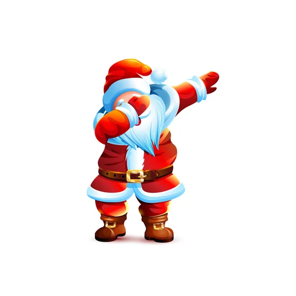 Père Frost Noël caractère danse dab étape — Image vectorielle