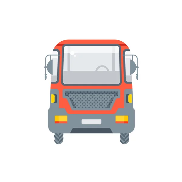Camión de aceite, ilustración de la gasolina vista frontal — Vector de stock