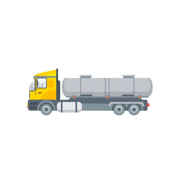 Camion per il trasporto dell'acqua vista laterale — Vettoriale Stock