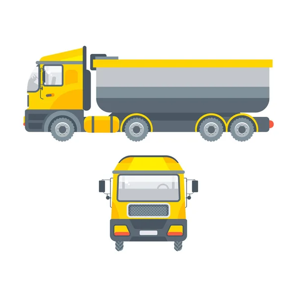 Tractores de camión para el transporte de arena — Archivo Imágenes Vectoriales