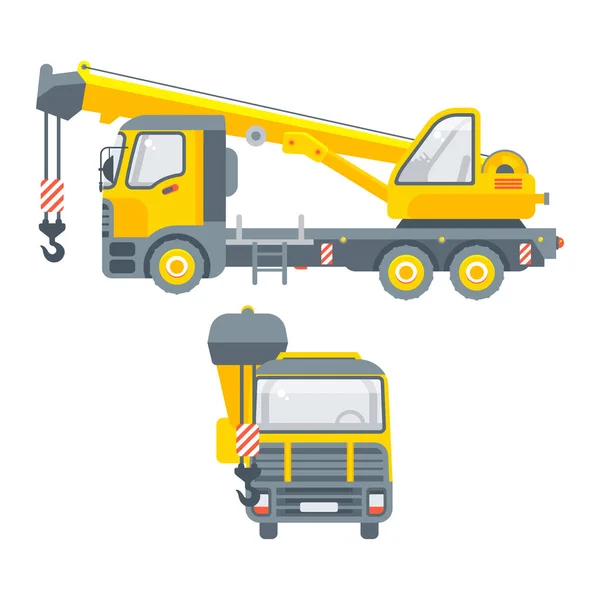 Ciężarówki z żurawiem dla materiałów budowlanych Ilustracje Stockowe bez tantiem