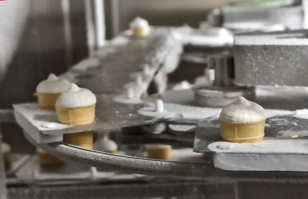 ice cream on a conveyor belt
