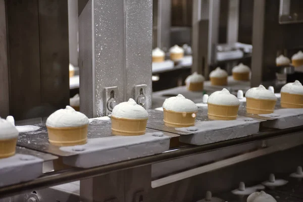 ice cream on a conveyor belt