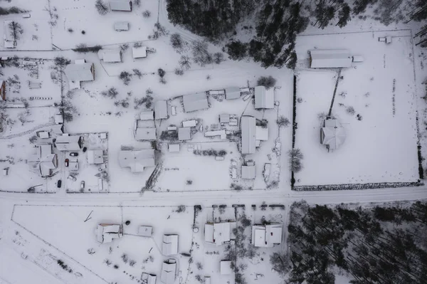 Petit village rural du point de vue des drones — Photo
