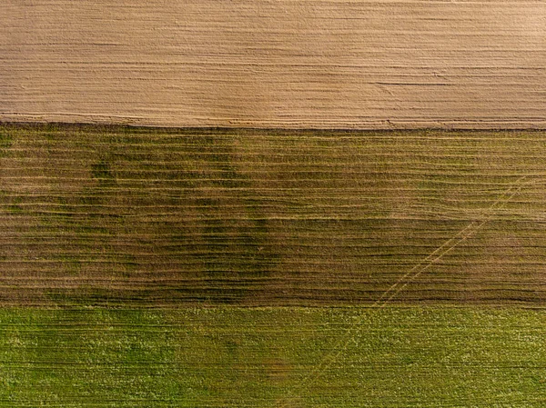 Drone vista de terras agrícolas de cima — Fotografia de Stock