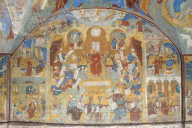 Yaroslavl, Rusya şehir Baptist John kafa kesme tapınakta boyama parçası. Resim 1695-96 yıllarında Fedor Ignatiev ve Dmitry Plekhanov artel tarafından yapılmıştır.