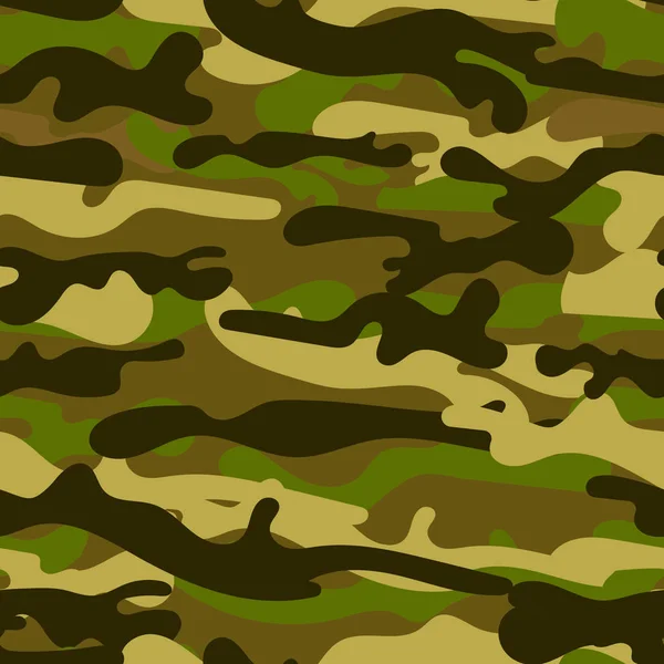 Textuur Camouflage Militaire Herhaalt Naadloze Leger Illustratie Camouflage Naadloos Patroon — Stockvector