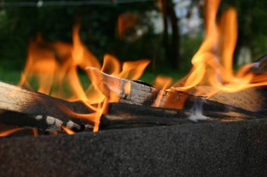 Ateşte yemek pişirmek.