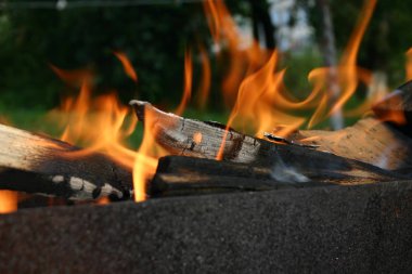 Ateşte yemek pişirmek.