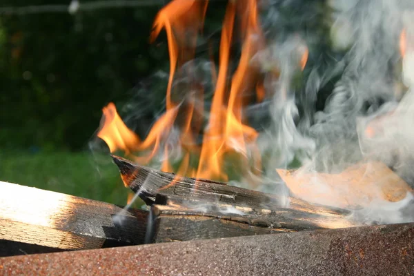 Ateşte yemek pişirmek.