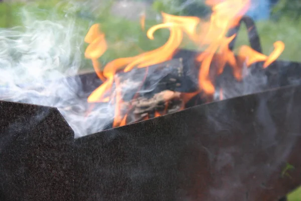 Koken Een Vuur — Stockfoto