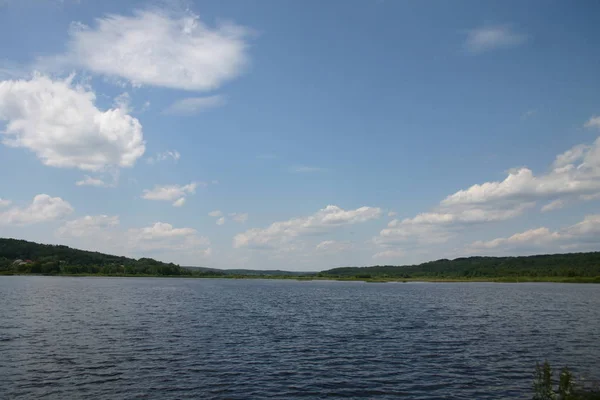 Landschap Met Meer Wolken — Stockfoto