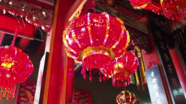 Çin fener Guan Yu Tapınağı Bangkok Thaikand