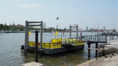 Peyzaj nehir Bangkok Tayland toplumda 