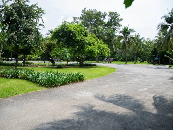 Paseo Jardín Rodeado Naturaleza Hay Paz Tranquilidad Sri Nakhon Khuean — Foto de Stock