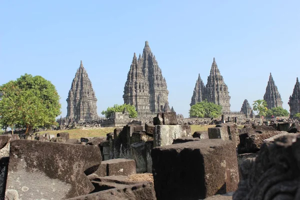 Endonezya Yogyakarta 'daki Prambanan Tapınağı Kompleksi