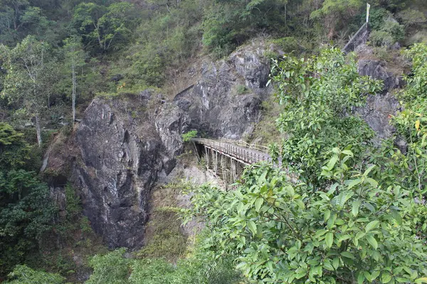 Pequeño Río Las Laderas Del Monte Semeru Lumajang Java Oriental —  Fotos de Stock