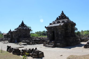 Yogyakarta Endonezya 'daki Plaosan tapınağı kompleksi