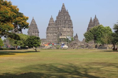 Yogyakarta Endonezya 'daki Prambanan tapınağı kompleksi