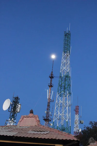 Torre Telecomunicaciones Parque Nacional Bromo Tengger Semeru — Foto de Stock