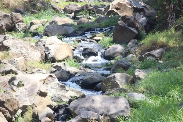 Een Riviertje Bij Een Waterval — Stockfoto