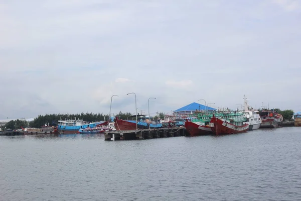 Fartyget Dockat Hamnen — Stockfoto