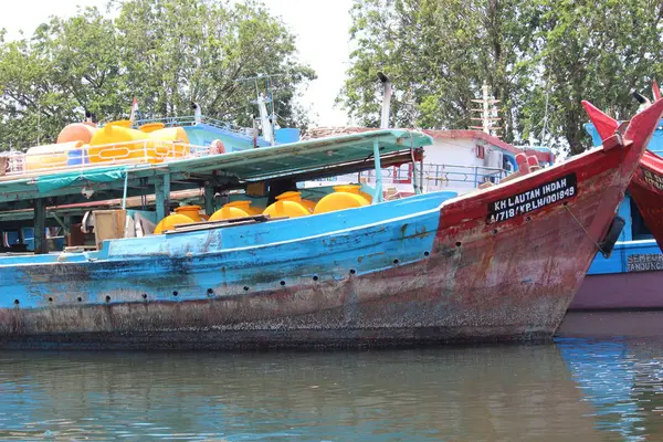 Bateau Passagers Sur Île Gili Ketapang Indonésie — Photo