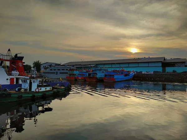 Atmosfera Del Porto Mayangan Probolinggo Giava Est Indonesia — Foto Stock