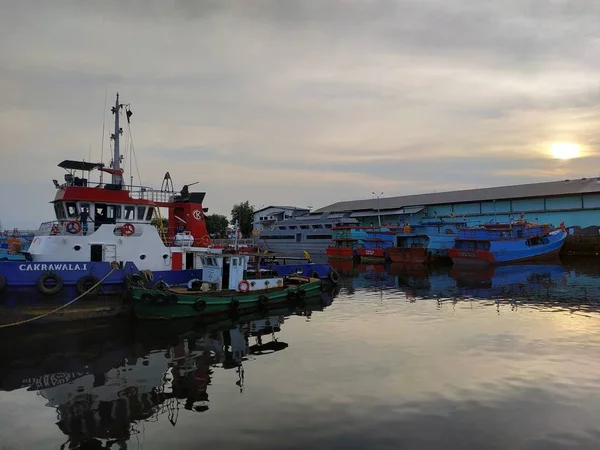 Atmósfera Portuaria Mayangan Probolinggo Java Oriental Indonesia — Foto de Stock