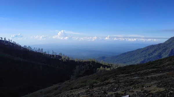 Die Schönheit Von Mount Ijen Banyuwangi Bondowoso Indonesien — Stockfoto