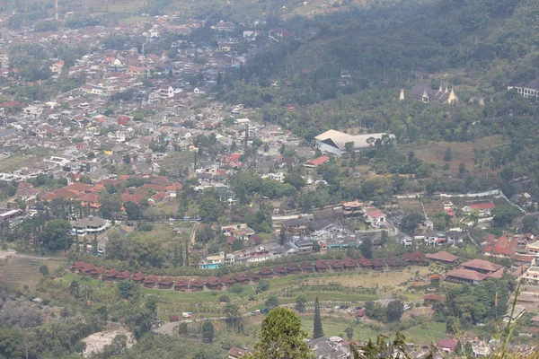 Skönheten Bergen Staden Från Ovan — Stockfoto