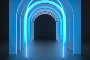 3D Rendering, toz kaya tünel inşaat, gizemli arka plan