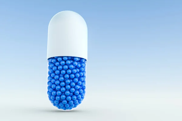 Capsules with spheres, 3d rendering — Stock Photo, Image