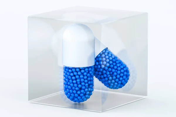 Cápsulas con esferas, renderizado 3d —  Fotos de Stock