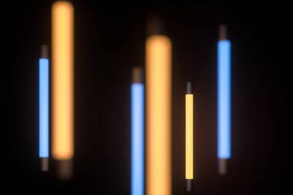 Linee luminose astratte, rendering 3d — Foto Stock