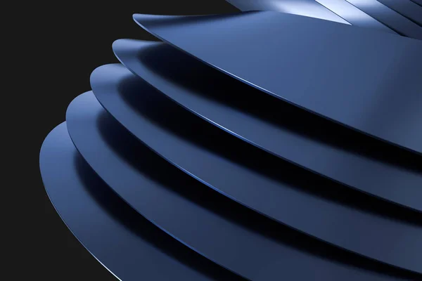 Renderizado 3d, superficie metálica azul y fondo de diseño gráfico — Foto de Stock