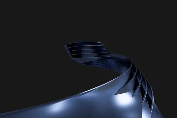 3d rendering, blå metallflate og bakgrunn for grafisk utforming – stockfoto