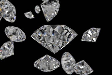 Lüks elmas mücevher, 3D Rendering