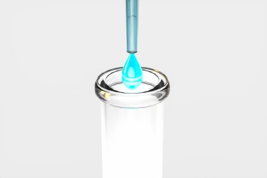 3D Rendering, laboratuvarda kimyasal gemiler