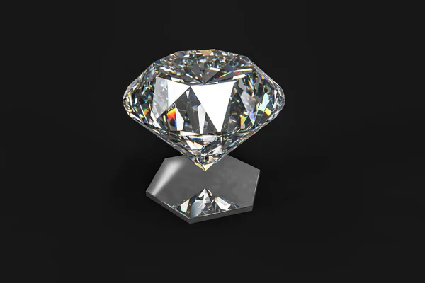 Luxury diamond gem, 3d rendering — Stock Photo, Image