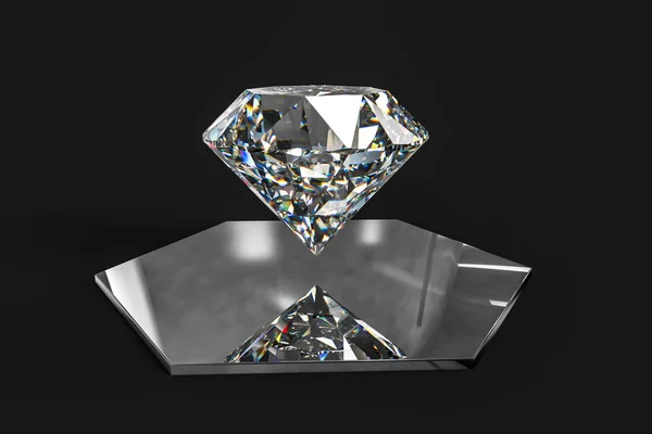 Διαμάντι πολυτέλεια, 3D απόδοση — Φωτογραφία Αρχείου