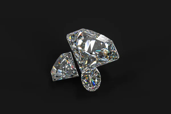 Lüks elmas mücevher, 3D Rendering — Stok fotoğraf