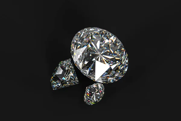 Gema de diamante de lujo, representación 3d — Foto de Stock